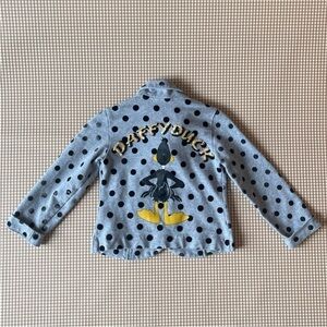 Monnalisa Daffy Duck polka dots toddler blazer.
Size 4